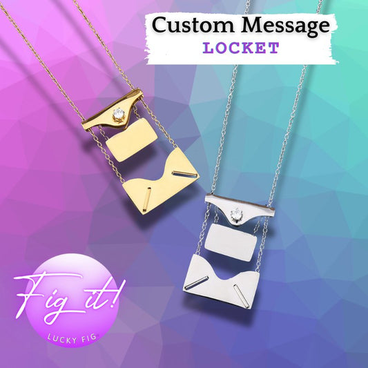 Custom Love Letter Envelope Pendant Necklace - Personalized Confession Locket - LUCKY FIG