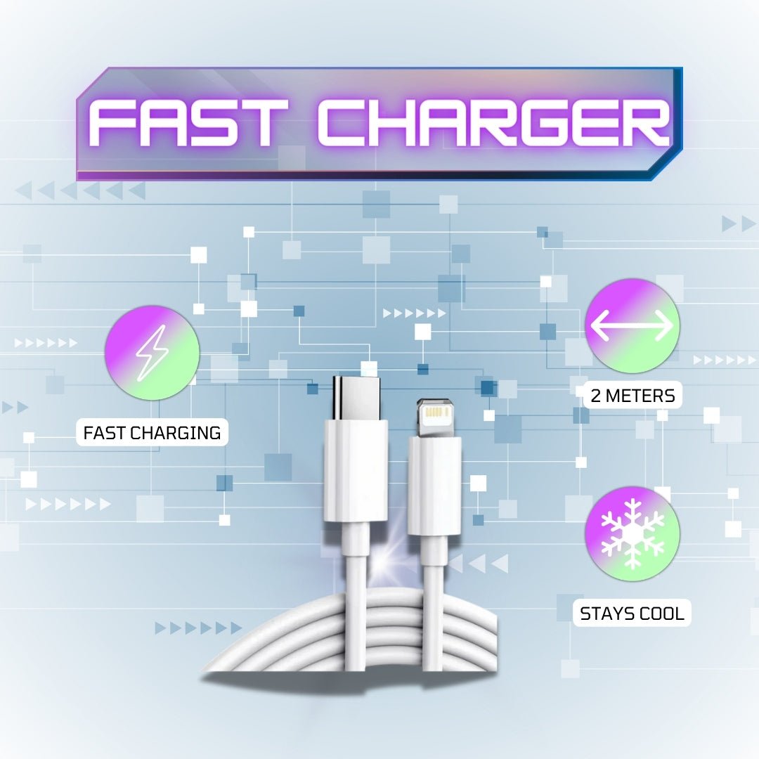 Ultra-Durable USB-C to Lightning Cable - Fast Charging & Data Sync | 2m - LUCKY FIG