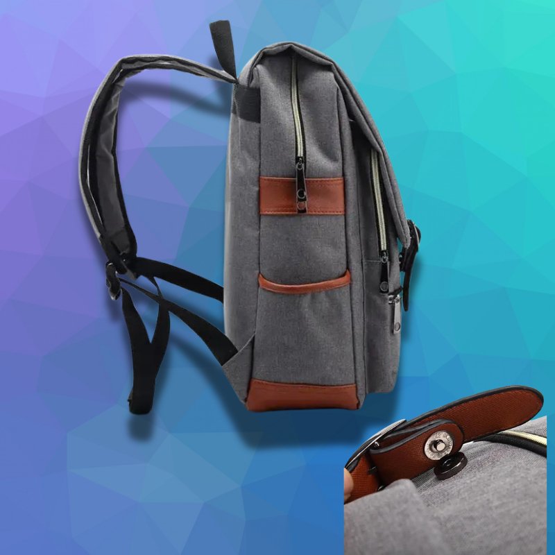 Multi - Compartment Urbanite Backpack - Sleek and Durable Canvas - LUCKY FIG