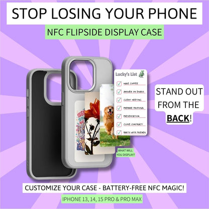 NFC Enabled Back of Phone Wallpaper | Battery - Free |Phone 15, 14, 13 Pro Max | Portrait Case - LUCKY FIG