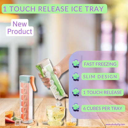 One Touch Release Ice Tray - Food - Grade BPA - Free PET | Easy De - Icing - LUCKY FIG