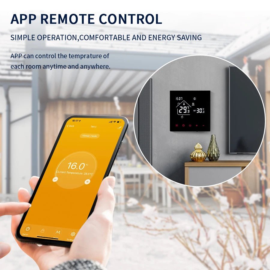 Smart WiFi Thermostat - Tuya, Alexa Compatible for Home| Floor Heating Control - LUCKY FIG