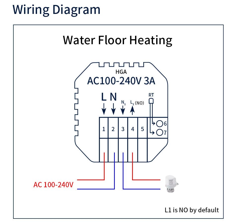 Smart WiFi Thermostat - Tuya, Alexa Compatible for Home| Floor Heating Control - LUCKY FIG