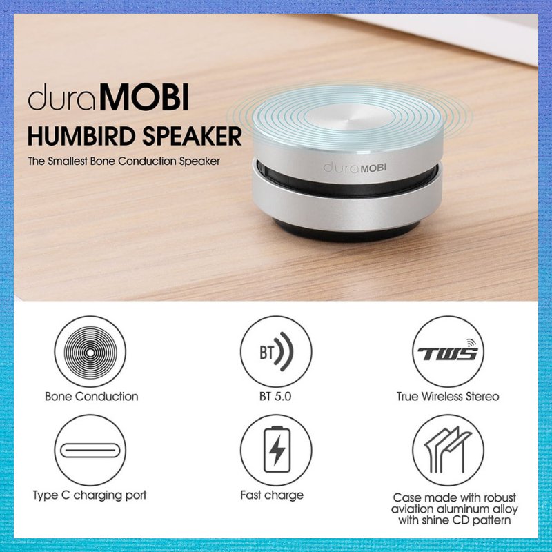 Ultra - Compact duraMOBI HumBird Bluetooth Speaker and PowerBank - LUCKY FIG